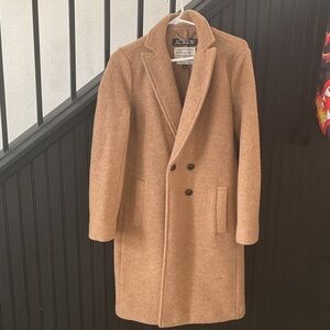 J. Crew women's Camel Double-Breasted Wool Pea Coat